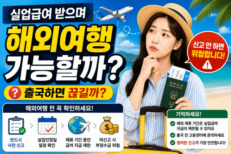 실업급여 수급 중 해외여행