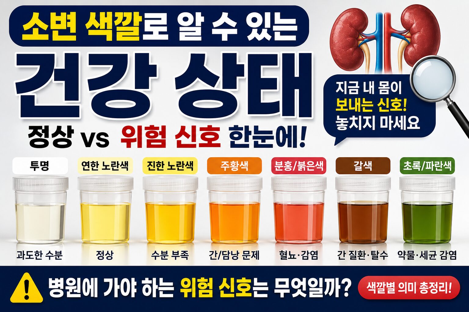 소변 색깔로 알 수 있는 건강 상태