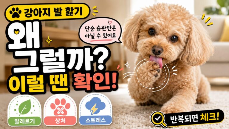 강아지 발 핥는 이유