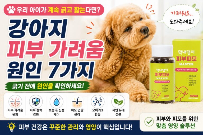 강아지 피부 가려움 피부 영양제 추천