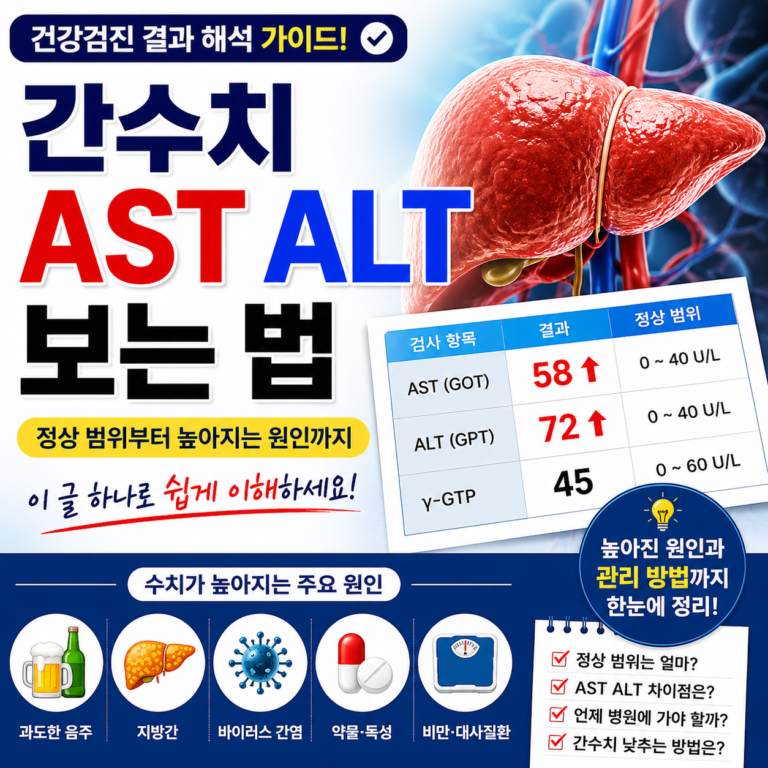 간수치 AST ALT 어떻게 봐야 할까?