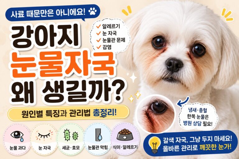 강아지 눈물 자국