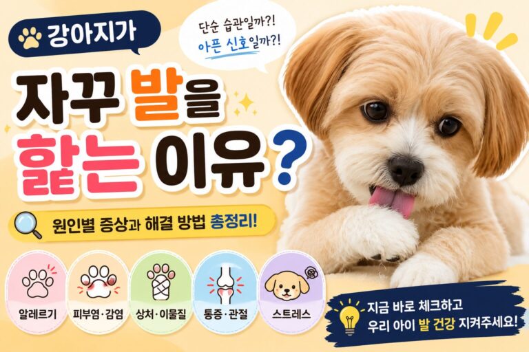 강아지가 자꾸 발을 핥는 이유